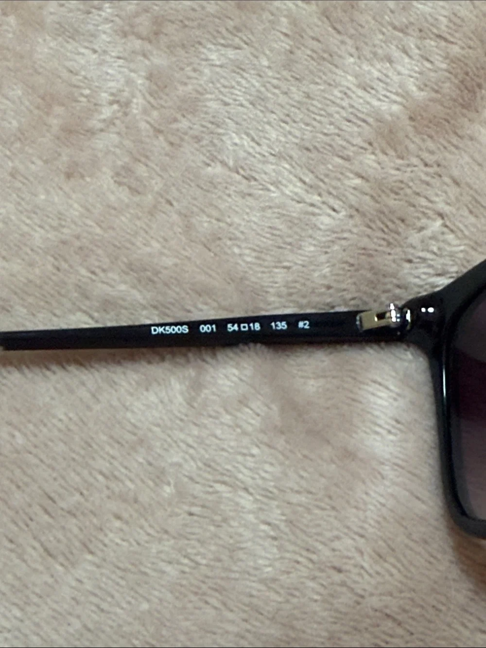 Dkny Black Sunglasses with Purple-Tinted Lenses
